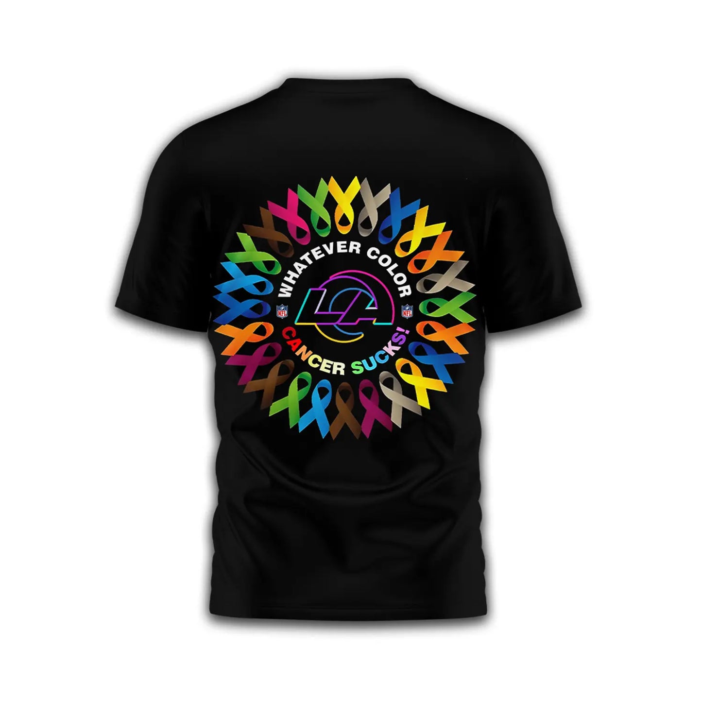 Los Angeles Rams | Premium Fight Cancer In All Colors 3D Shirt TD – HuddleStyle.com - Image 4