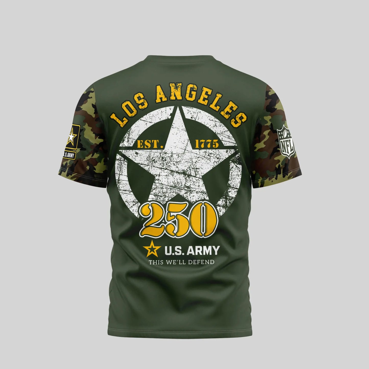 Los Angeles Rams | Premium U.S.Army 3D Shirt TD – HuddleStyle.com - Image 3