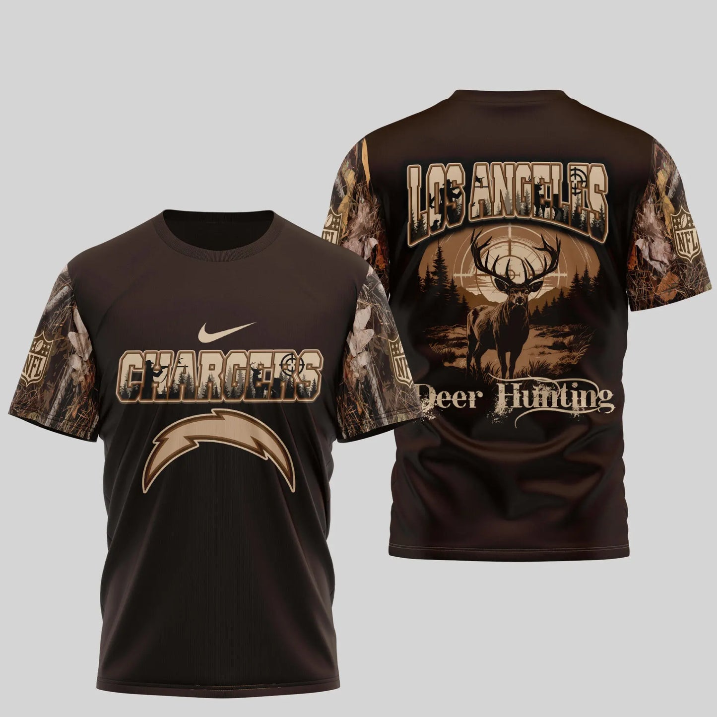 Los Angeles Chargers | Premium NFL Deer Hunting 3D Shirt TD – HuddleStyle.com - Image 4