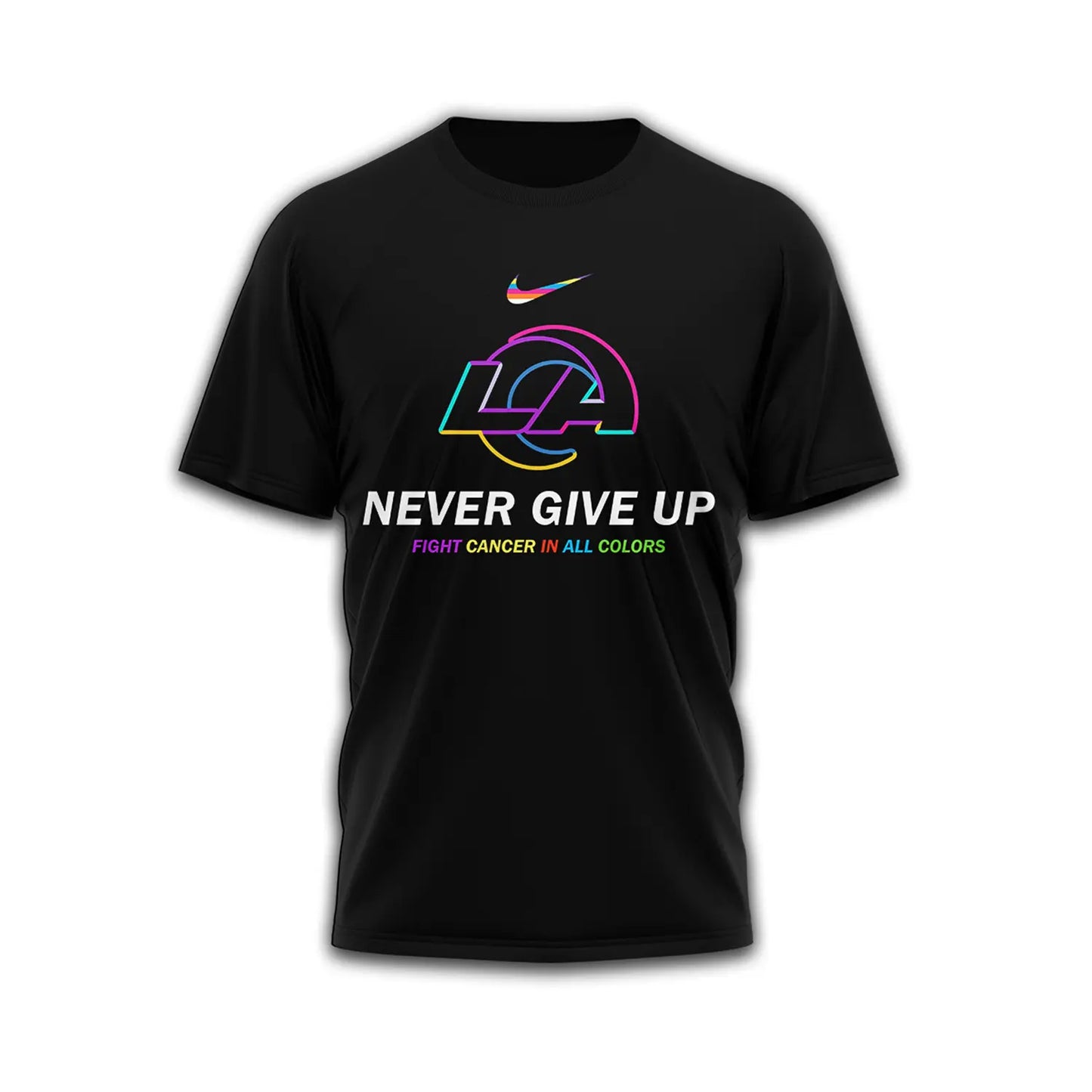 Los Angeles Rams | Premium Fight Cancer In All Colors 3D Shirt TD – HuddleStyle.com - Image 3