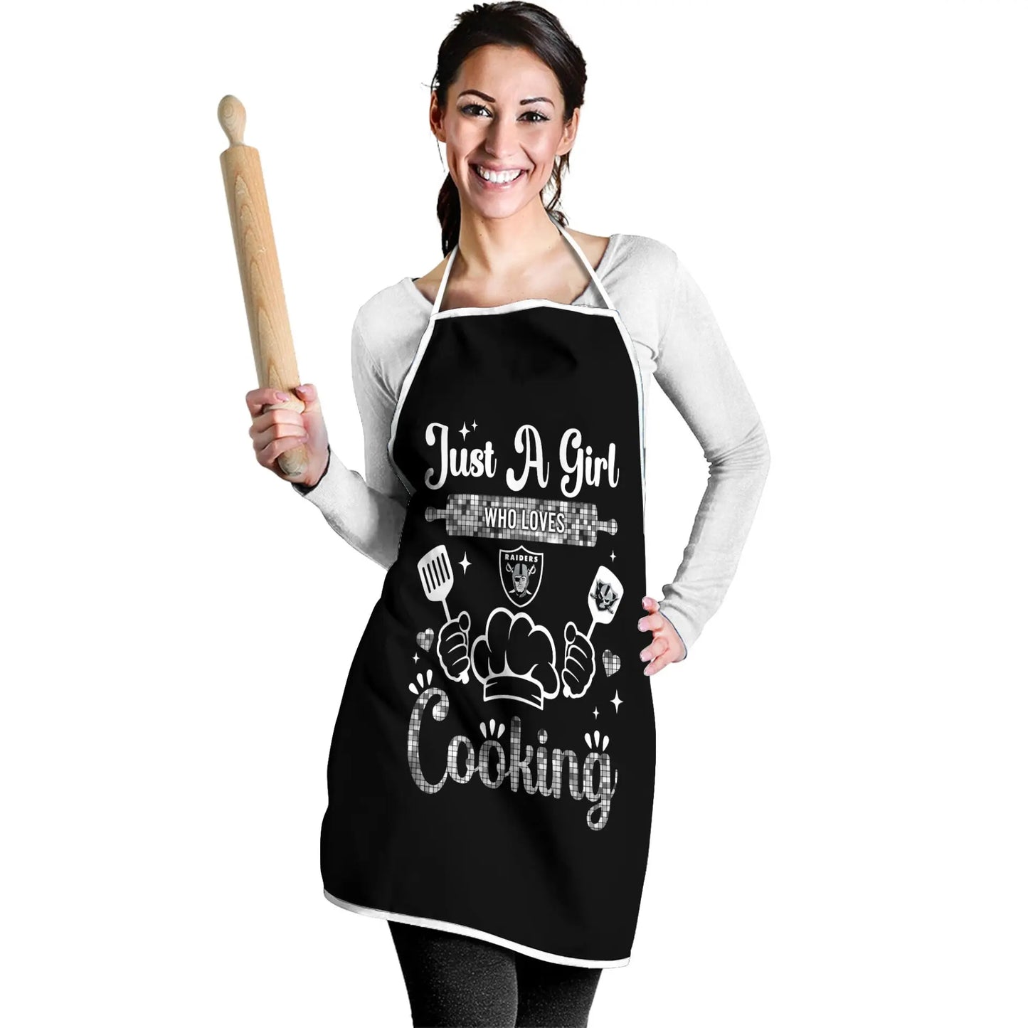 Las Vegas Raiders | Premium NFL Cooking Queen Apron NY – HuddleStyle.com - Image 2