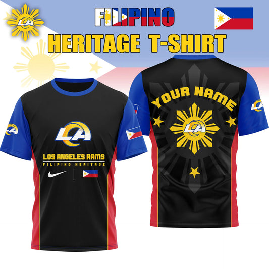 Los Angeles Rams | Premium NFL Filipino Heritage Celebration 3D Shirt HI – HuddleStyle.com - Main