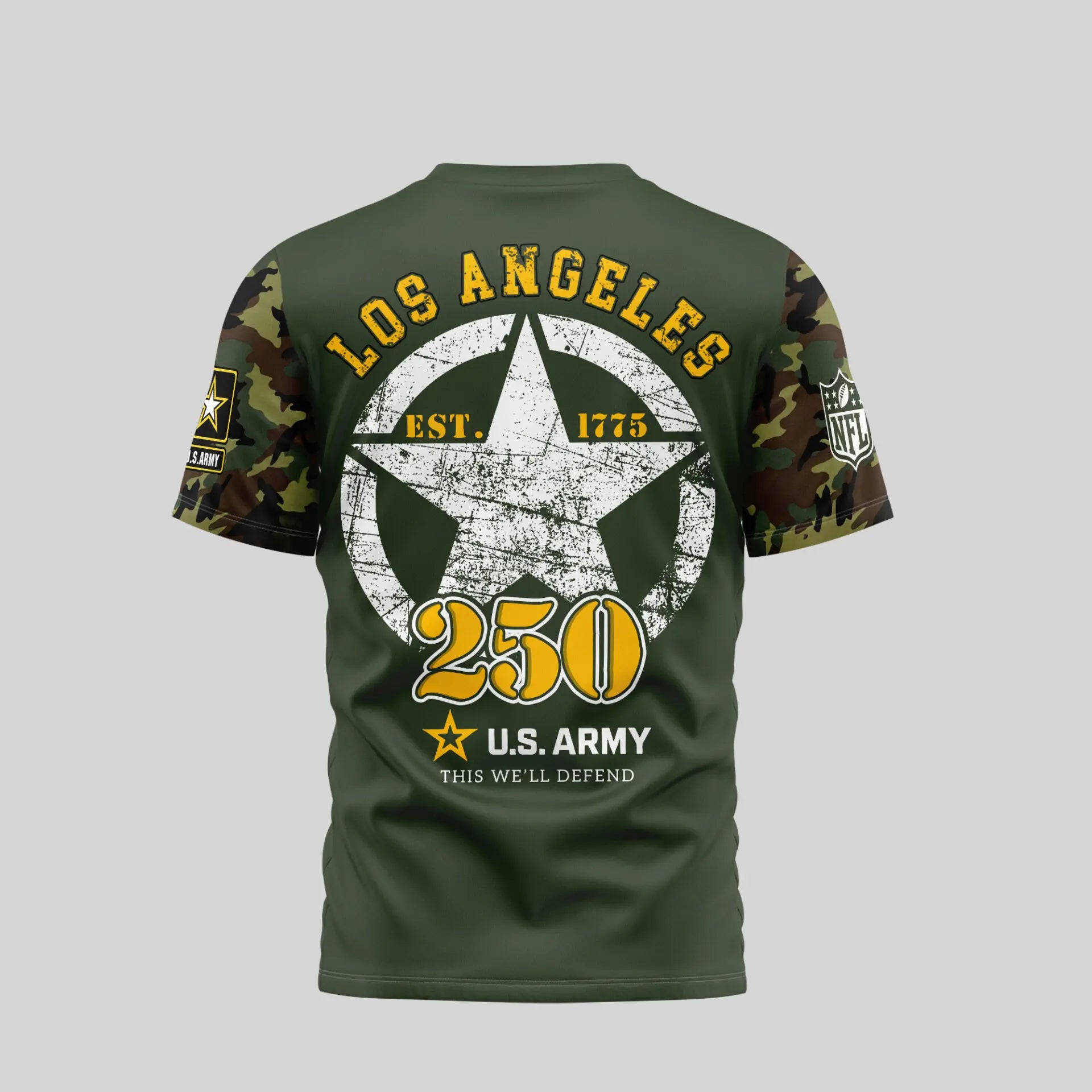 Los Angeles Rams | Premium U.S.Army 3D Shirt TD – HuddleStyle.com - Image 3