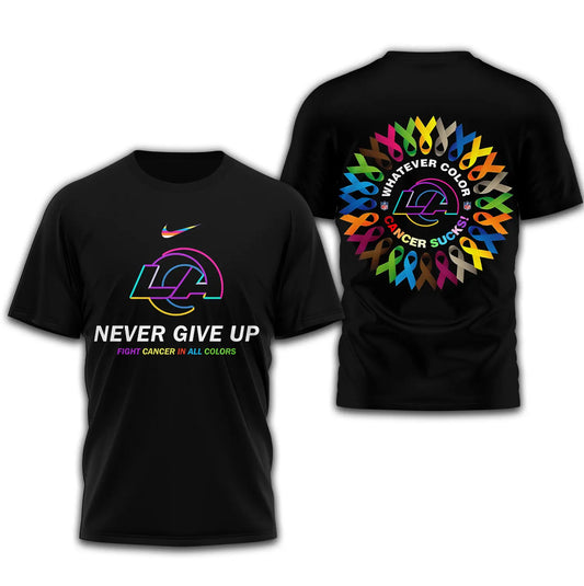 Los Angeles Rams | Premium Fight Cancer In All Colors 3D Shirt TD – HuddleStyle.com - Main